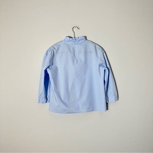 Zara basic light blue turtleneck blouse size L - Picture 6 of 7